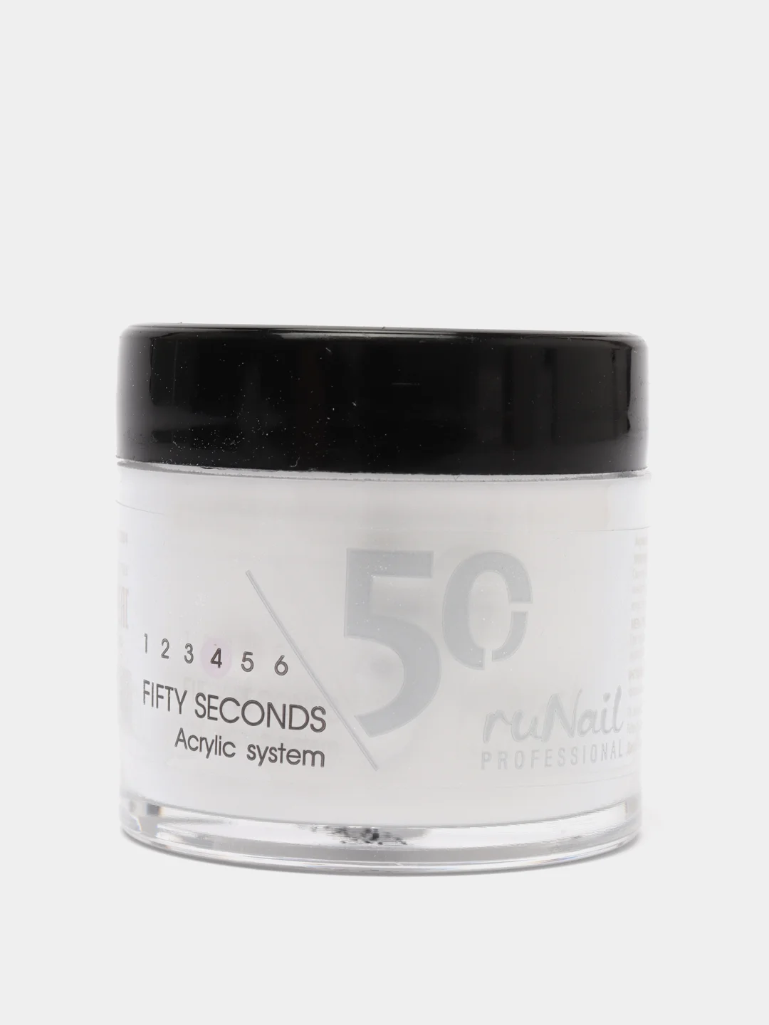 Белый акриловая пудра Fifty Seconds Runail Professional, 25 г