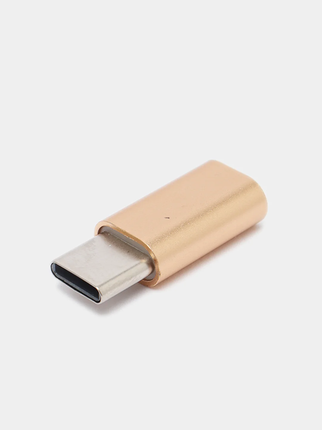 Золотой адаптер переходник USB Type-C otg micro USB