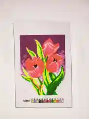 Багровый набор для вышивания "Цветы", 10*14 см