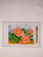 Бордовый набор для вышивания "Цветы", 10*14 см