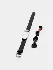 Угольный фирменный кожаный ремешок для Xiaomi mi band 3, 4, 5, 6