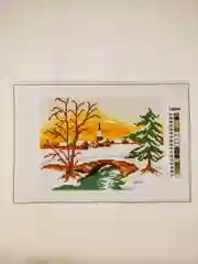Белый набор для вышивания "Пейзаж", 10*14 см