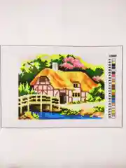 Розовый набор для вышивания "Пейзаж", 10*14 см
