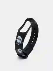 Коричневый ремешок для фитнес браслета Mi Band 3/Mi Band 4, с рисунками