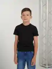 Черный футболка базовая детская Alga