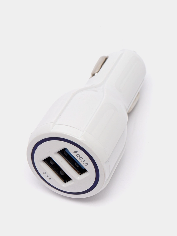 Автомобильное зарядное устройство в прикуриватель и поддержкой Quick Charge 3.0, 2хUSB