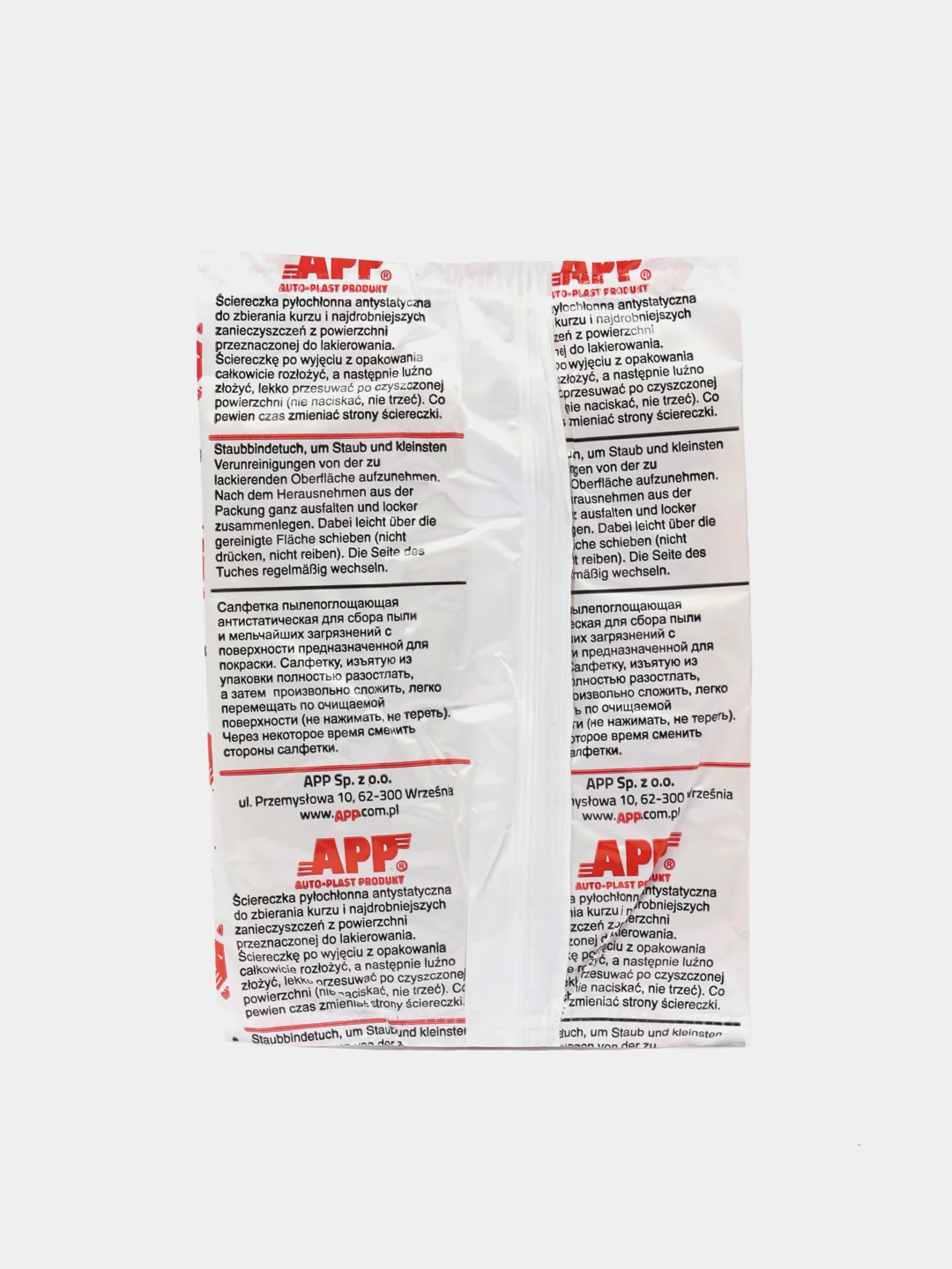 Липкая антистатическая салфетка APP