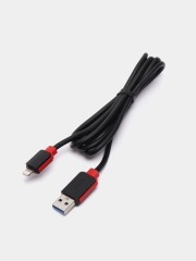 USB Кабель (провод) быстрой зарядки Android/iPhone  1м Micro/Type-C/Lightning
