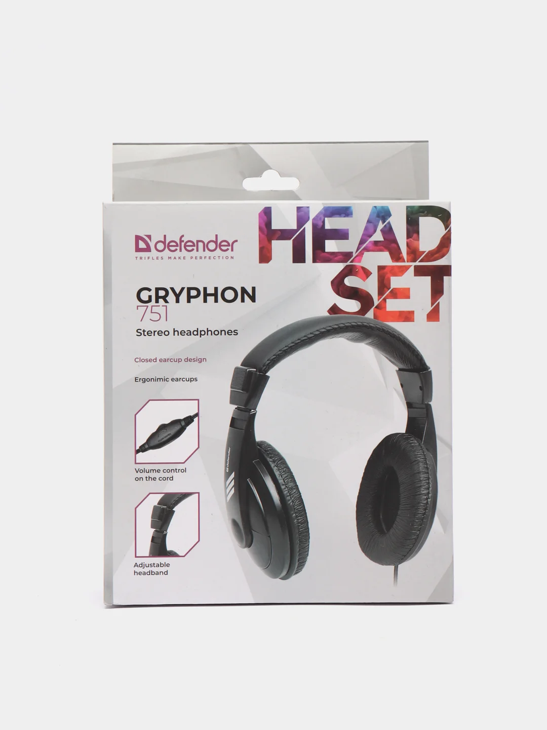 Наушники проводные накладные Defender Gryphon 751, черный