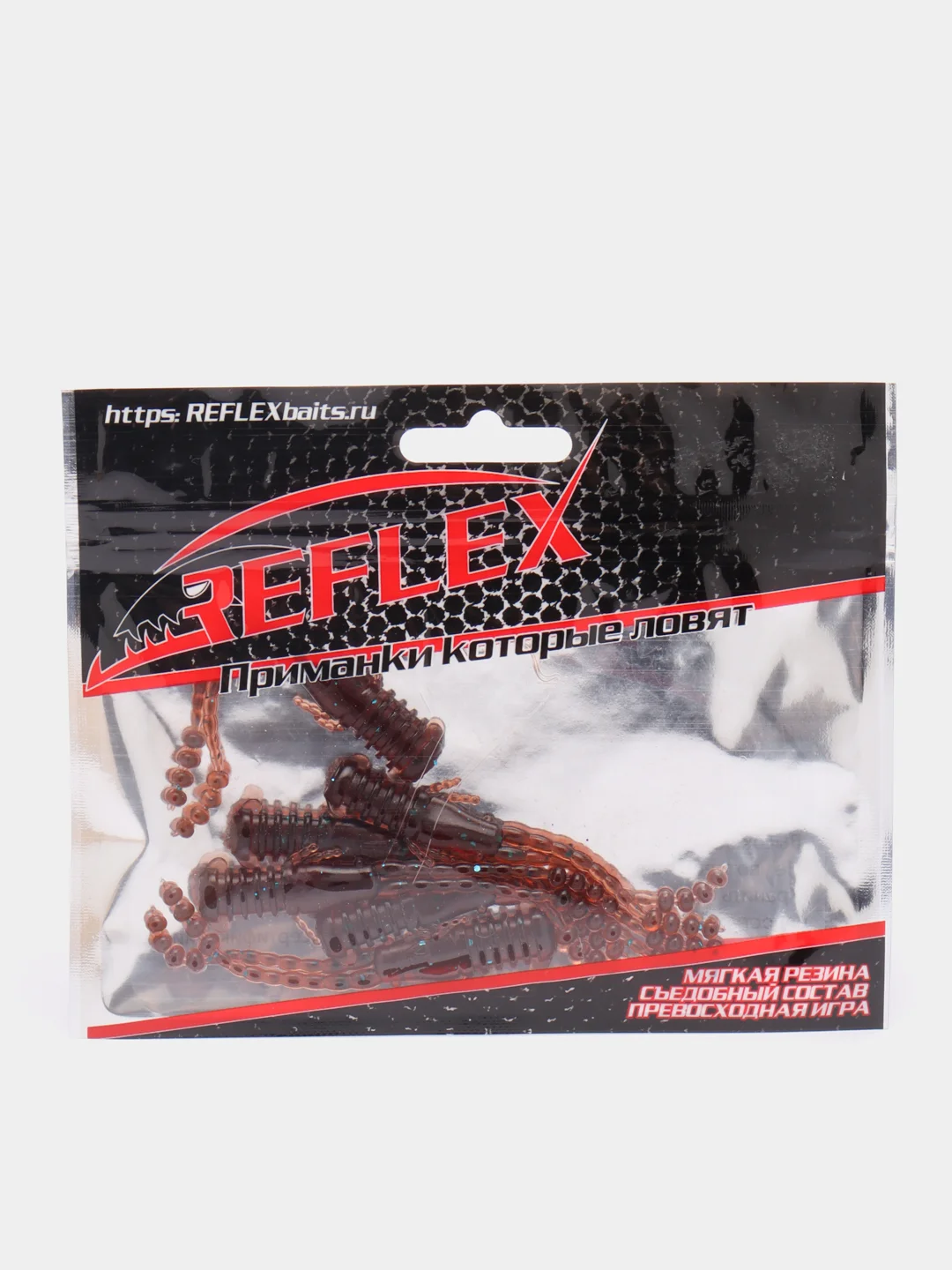 Приманка силиконовая Reflex Shrimp 3", 77 мм, 6 штук на окуня и берша