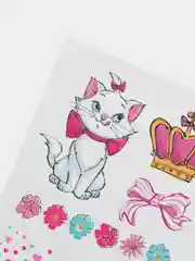 Розовый наклейки на ногти + тату: Рапунцель, Кошечка Мари, Холодное сердце, My little Pony"