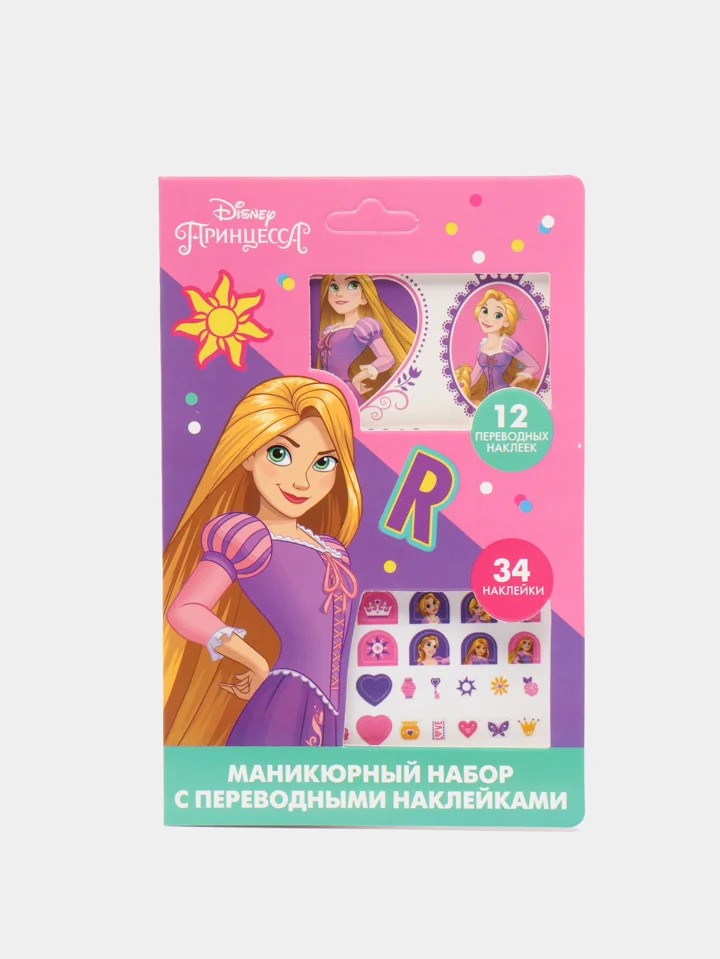 Красный наклейки на ногти + тату: Рапунцель, Кошечка Мари, Холодное сердце, My little Pony"