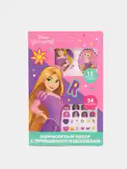 Красный наклейки на ногти + тату: Рапунцель, Кошечка Мари, Холодное сердце, My little Pony"