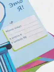 Голубой листы-вкладыши для портфолио ученика А4, 30 листов