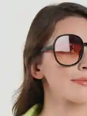 Синий меланж очки с круглой оправой