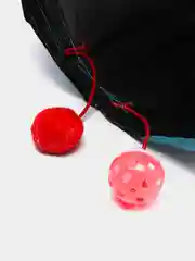 Черный игровой тоннель, с игрушками, для кошки