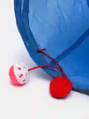 Синий игровой тоннель, с игрушками, для кошки
