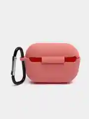 Розовый силиконовый чехол для наушников Apple Airpods Pro, Airpods