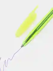 Желтый ручка шариковая СТАММ 511 Neon, синяя, 1,0 мм, прозрачный корпус, с блестками