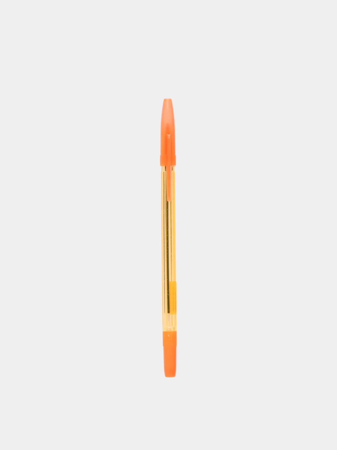 Оранжевый ручка шариковая СТАММ 511 Neon, синяя, 1,0 мм, прозрачный корпус, с блестками