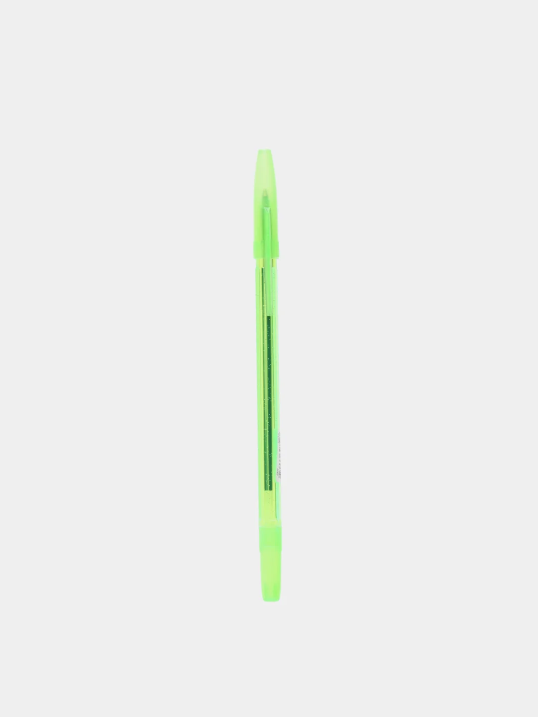 Зеленый ручка шариковая СТАММ 511 Neon, синяя, 1,0 мм, прозрачный корпус, с блестками