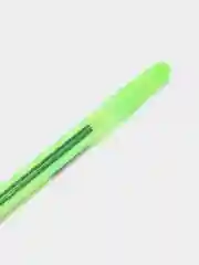 Зеленый ручка шариковая СТАММ 511 Neon, синяя, 1,0 мм, прозрачный корпус, с блестками