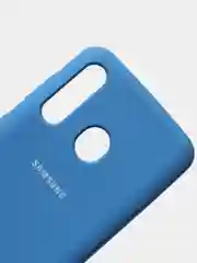Синий чехол силиконовый Silicone Cover Case для Samsung Galaxy A20S, A60, M40