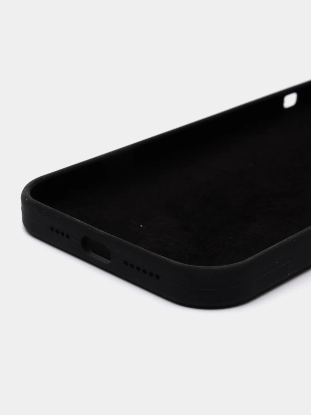 Черный чехол силиконовый для iPhone 13, 13 Pro, 13 Pro Max, с закрытым низом