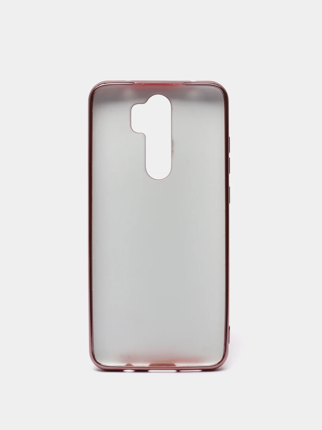 Розовый чехол Xiaomi Redmi Note 8 Pro, Сяоми Редми Нот 8 Про силиконовый с глянцевой рамкой