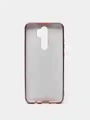 Розовый чехол Xiaomi Redmi Note 8 Pro, Сяоми Редми Нот 8 Про силиконовый с глянцевой рамкой