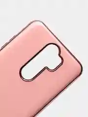 Розовый чехол Xiaomi Redmi Note 8 Pro, Сяоми Редми Нот 8 Про силиконовый с глянцевой рамкой
