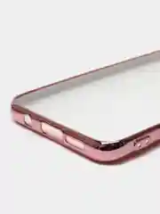 Розовый чехол Xiaomi Redmi Note 8 Pro, Сяоми Редми Нот 8 Про силиконовый с глянцевой рамкой