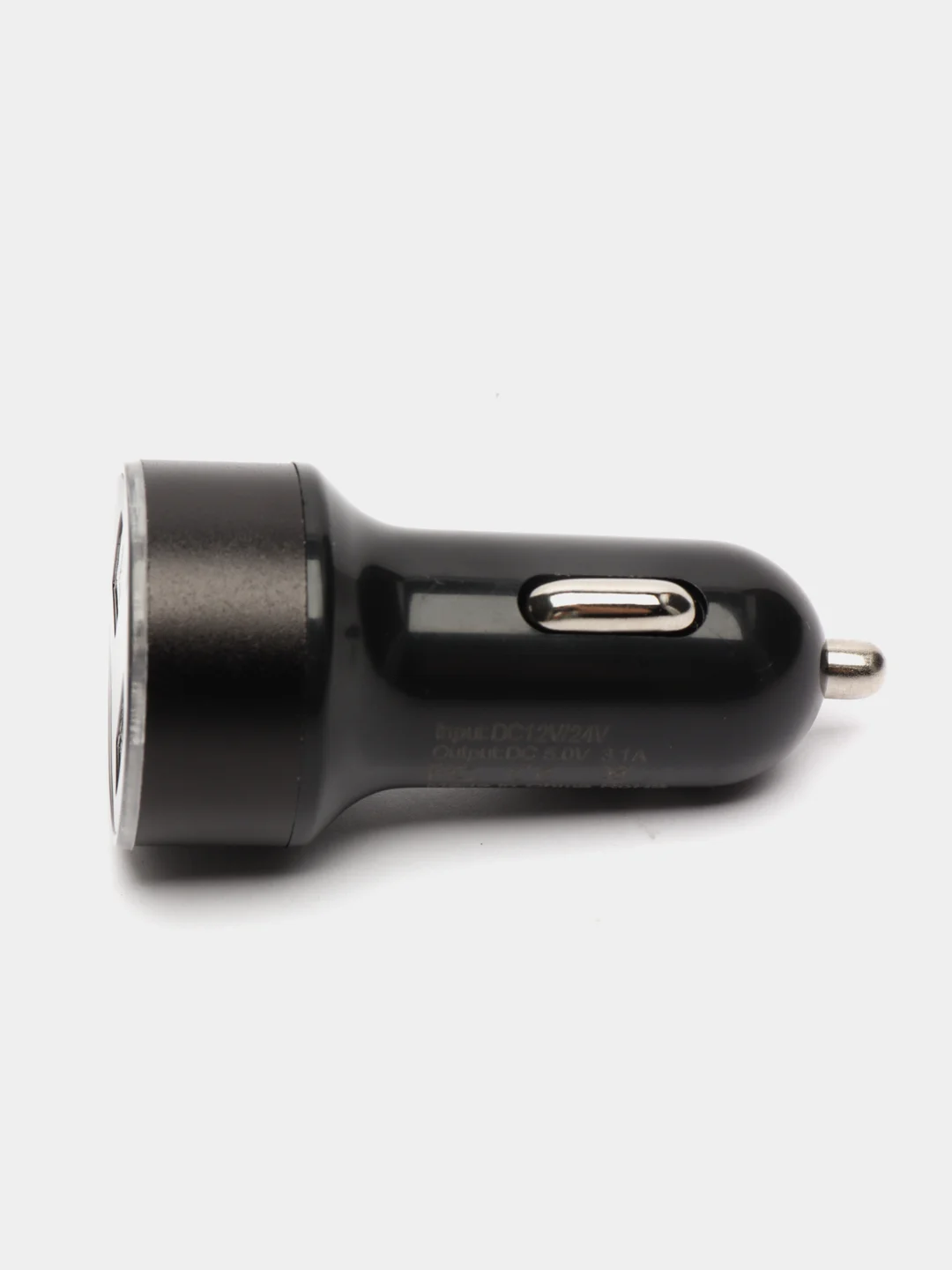Серебряный автомобильное зарядное устройство, 2 USB, 3.1 А