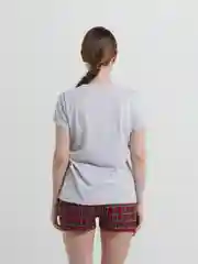 Пижама женская с шортами, в клетку