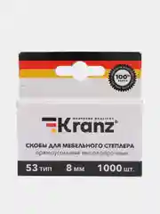 Скобы для мебельного (строительного) степлера 8/10/12 мм, тип 53, 1000 штук KRANZ