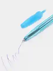 Голубой ручка шариковая СТАММ 511 Neon, синяя, 1,0 мм, прозрачный корпус, с блестками