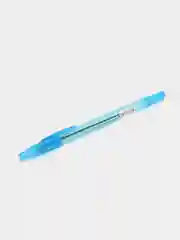 Голубой ручка шариковая СТАММ 511 Neon, синяя, 1,0 мм, прозрачный корпус, с блестками