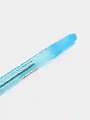 Голубой ручка шариковая СТАММ 511 Neon, синяя, 1,0 мм, прозрачный корпус, с блестками