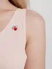 Алый брошь женская на булавке на одежду / Украшение