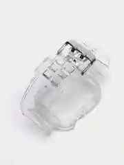 Оранжевый ремешок для Apple Watch 38 / 40 / 41 / 42 / 44 / 45 / 49 мм браслет силиконовый прозрачный