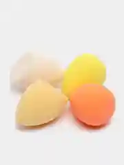 Желтый спонж для макияжа, 4 штуки