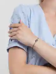 Серебряный браслет женский  "Simple bracelete" браслет-нить минимализм