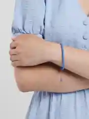 Синий браслет из бисера