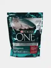 Сухой корм Purina ONE для взрослых кошек, с говядиной и цельными злаками, 750 г