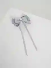 Серый бант для волос