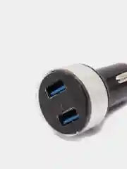 Серебряный автомобильное зарядное устройство для телефона с цифровым дисплеем