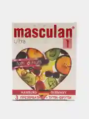 Презервативы Masculan 1 Ultra с ароматом тутти-фрутти, 3 штуки