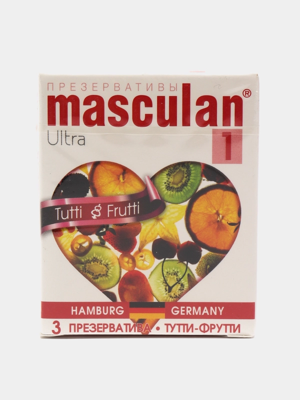 Презервативы Masculan 1 Ultra с ароматом тутти-фрутти, 3 штуки