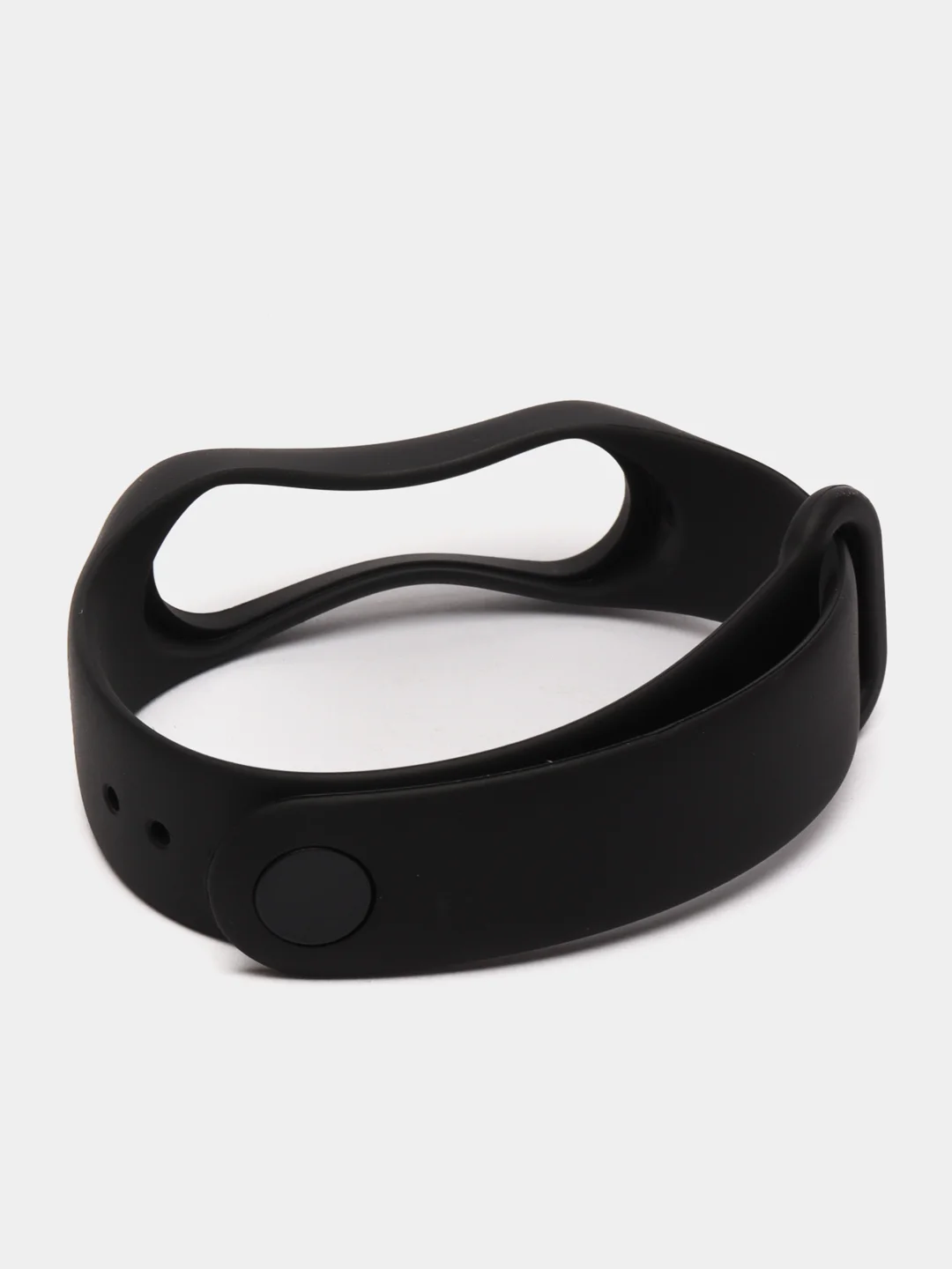 Черный ремешок для фитнес-браслета Xiaomi Mi Band 3/Mi Band 4 и Mi Band 5/Mi Band 6, силиконовый