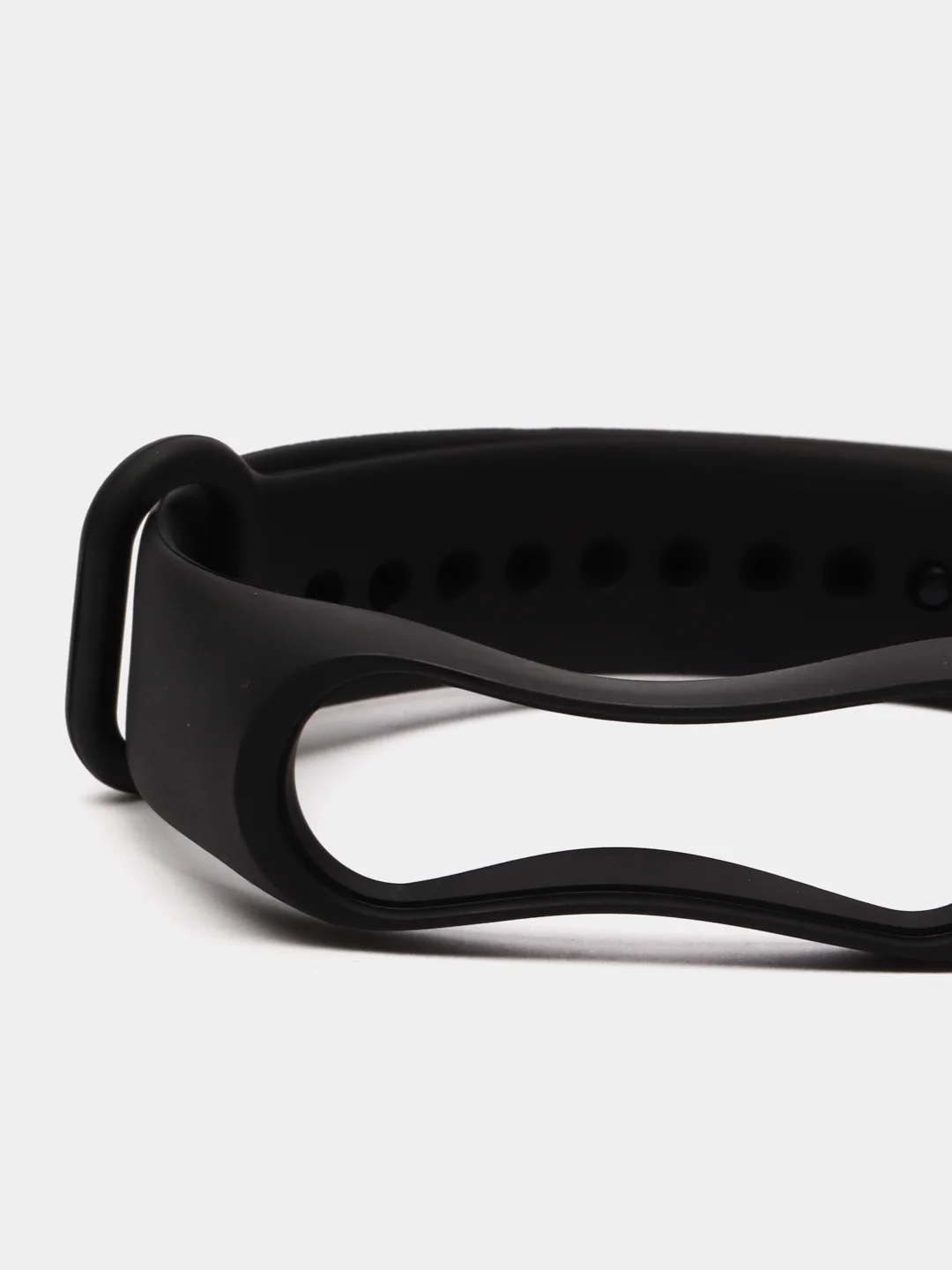 Черный ремешок для фитнес-браслета Xiaomi Mi Band 3/Mi Band 4 и Mi Band 5/Mi Band 6, силиконовый